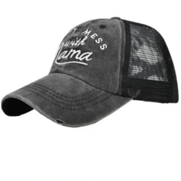 Black Letter Embroidered Baseball Cap - Picture 2 of 6